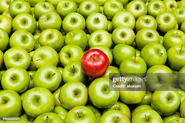 individuality - red apple stock pictures, royalty-free photos & images