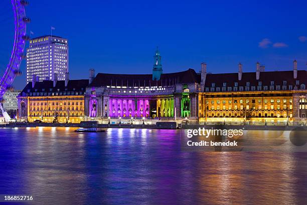 london england uk county hall building - london county hall stock pictures, royalty-free photos & images