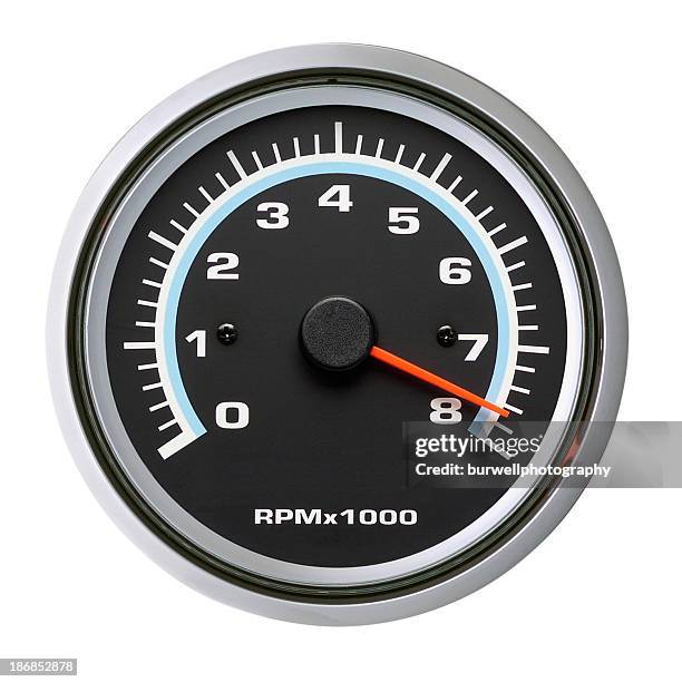 tachometer, speedometer, isolated on white - speedometer stock pictures, royalty-free photos & images