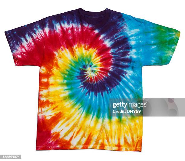 tie dye shirt - tie dye stockfoto's en -beelden