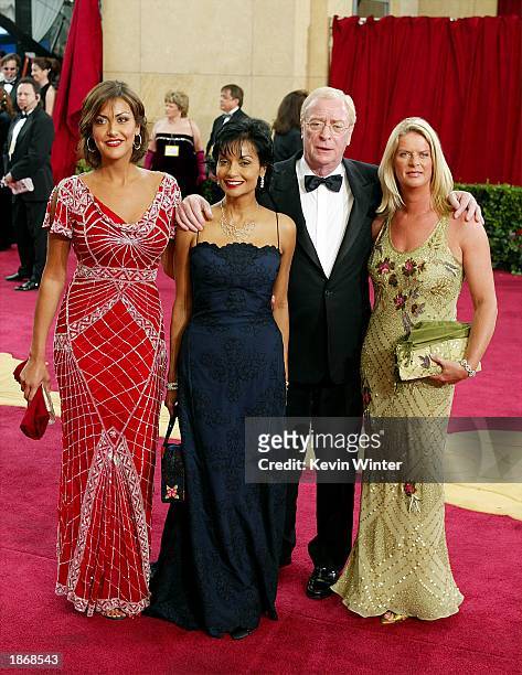 Actor Michael Caine and family attend the 75th Annual Academy Awards at the Kodak Theater on March 23, 2003 in Hollywood, California.