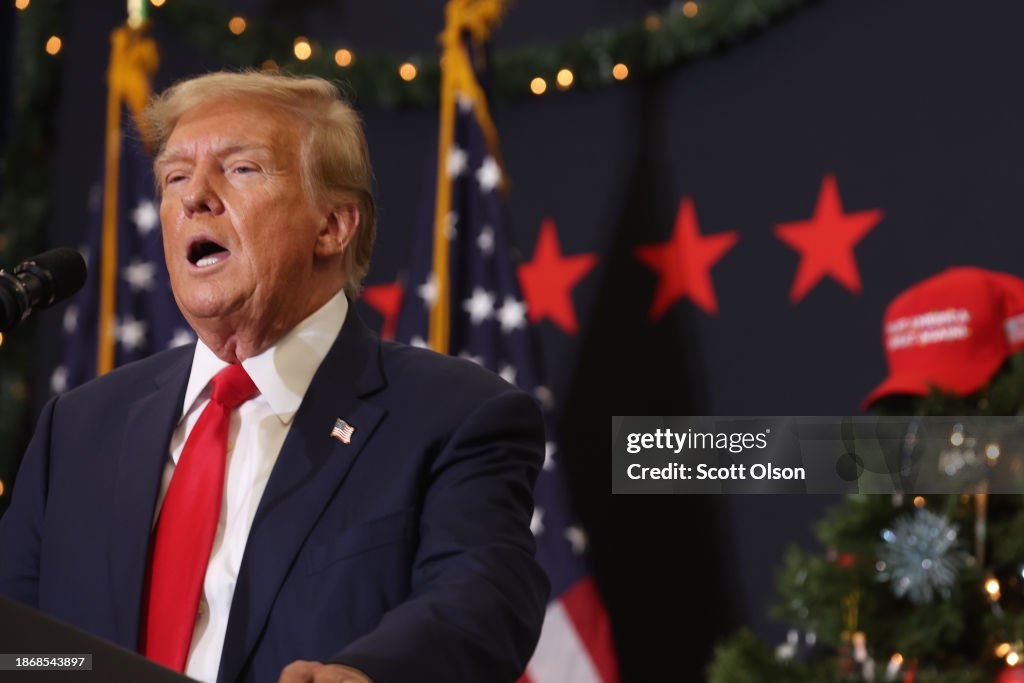 Former President Trump Holds Rally In Waterloo, Iowa