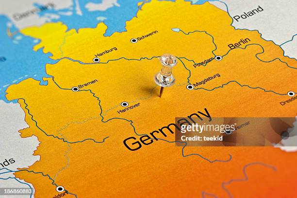 germany map - german culture stock pictures, royalty-free photos & images