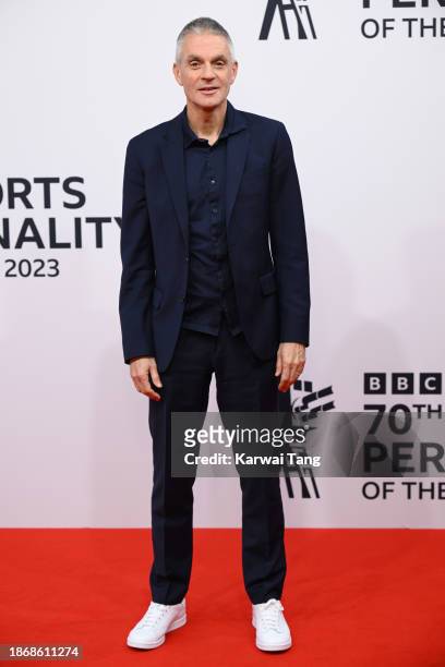 Director-General of the BBC Tim Davie attends the BBC Sports Personality Of The Year 2023 at Dock10 Studios on December 19, 2023 in Manchester,...
