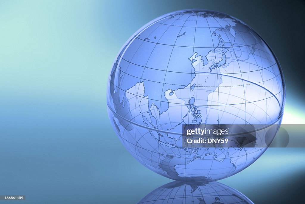 Globe-Eastern Asia & Western Pacific
