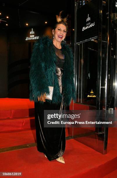 Niña Pastori attends the birthday party set in the musical Moulin Rouge held at the Barcelo Theater to celebrate the 55th birthday of singer...