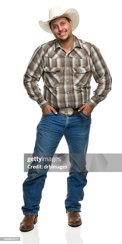 Happy Cowboy With Hands in Pockets