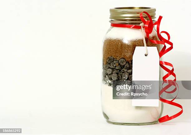 cookie mix in a jar - mengen stockfoto's en -beelden