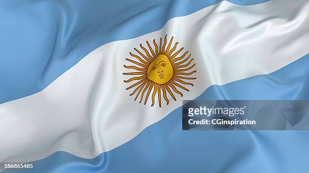 argentina flag with sun on white stripe in on a blue field - argentina stock pictures, royalty-free photos & images