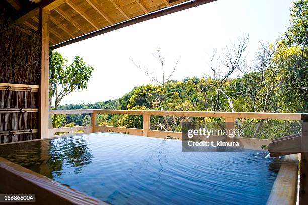 bath - onsen japan stock pictures, royalty-free photos & images