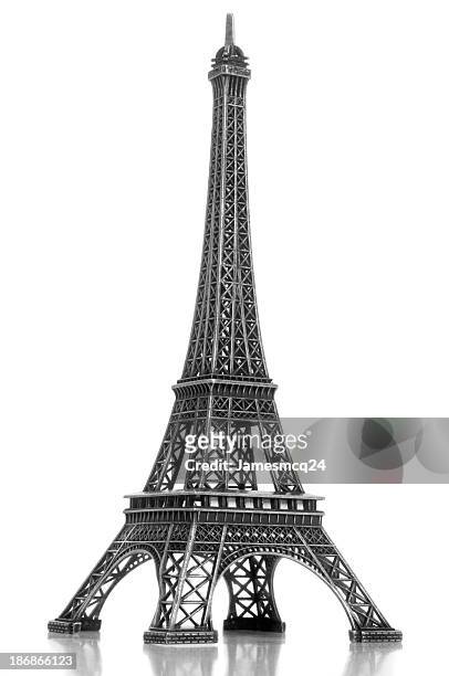 eiffel tower - eiffel tower white background stock pictures, royalty-free photos & images