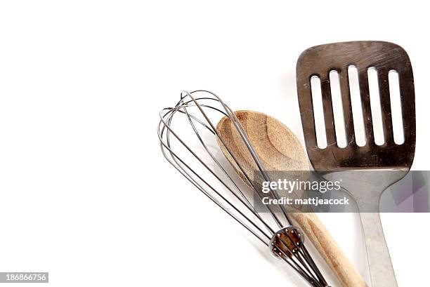 kitchen utensils - cooking utensil stockfoto's en -beelden