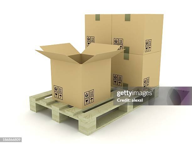 cajas de cartón - caja cartón fotografías e imágenes de stock