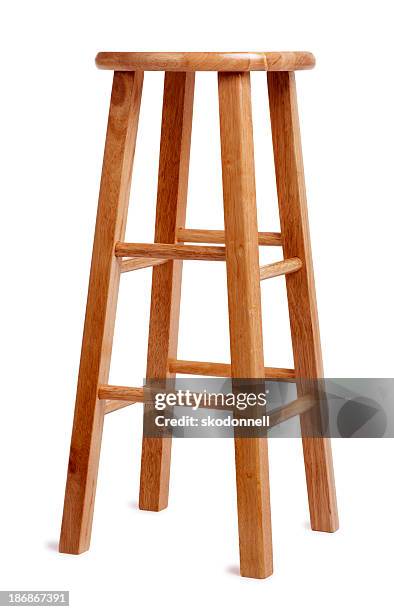 bar stool on white - bar stool stock pictures, royalty-free photos & images