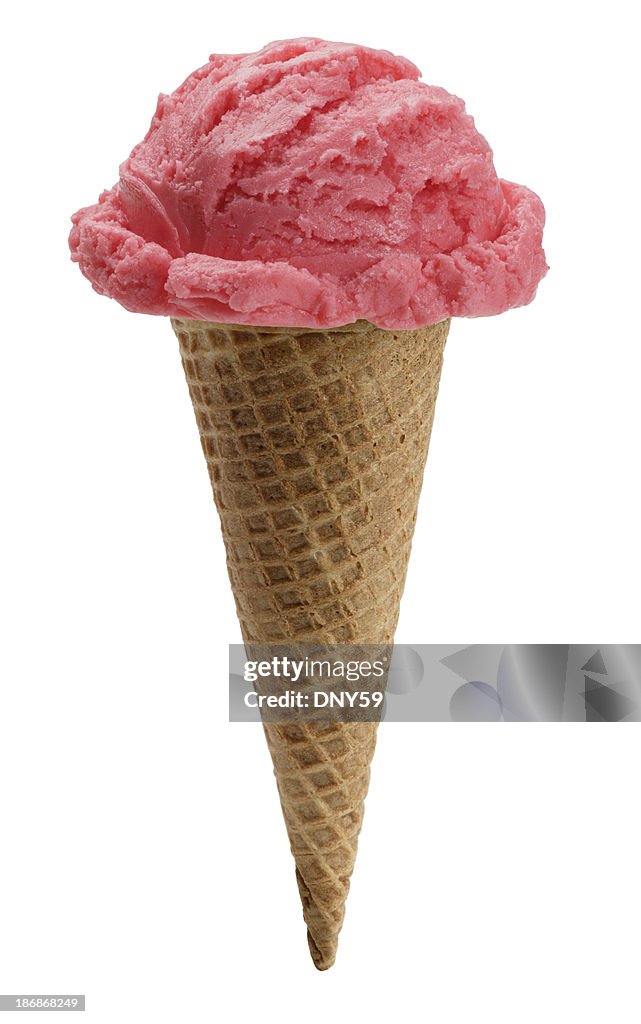 Strawberry Ice Cream Cone