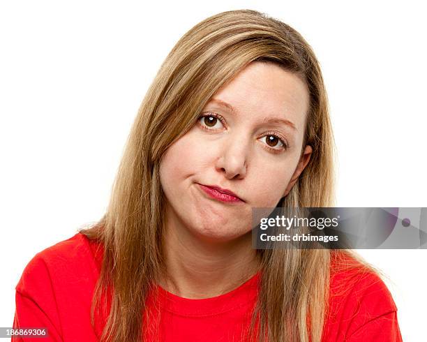 female portrait - disappointment stock pictures, royalty-free photos & images