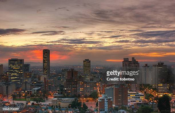sunset over bogot?, hdr - bogota stock pictures, royalty-free photos & images
