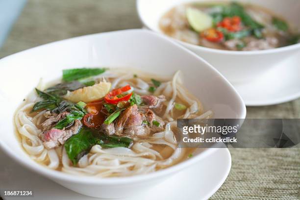 vietnamese pho noodles - pho stock pictures, royalty-free photos & images
