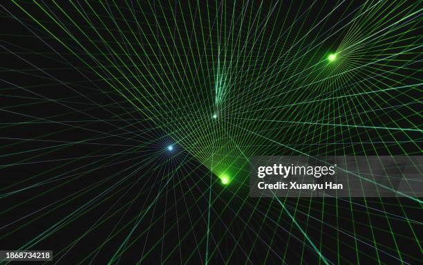 abstract particle connection network background - laser stock pictures, royalty-free photos & images