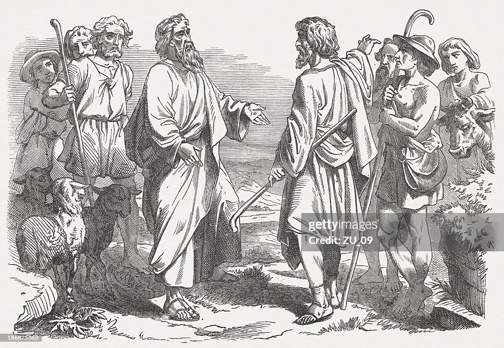 Abrams Solution To The Strife Published 1877 High-Res Vector Graphic ...