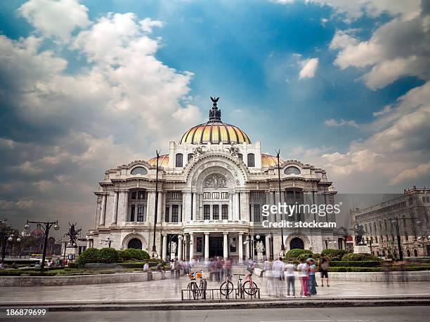 palace of fine arts in mexico city - palace of fine arts stock pictures, royalty-free photos & images
