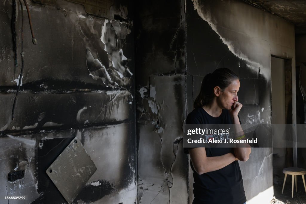 Kibbutz Be'eri Resident Visits Kibbutz For First Time Since Oct. 7 Attack