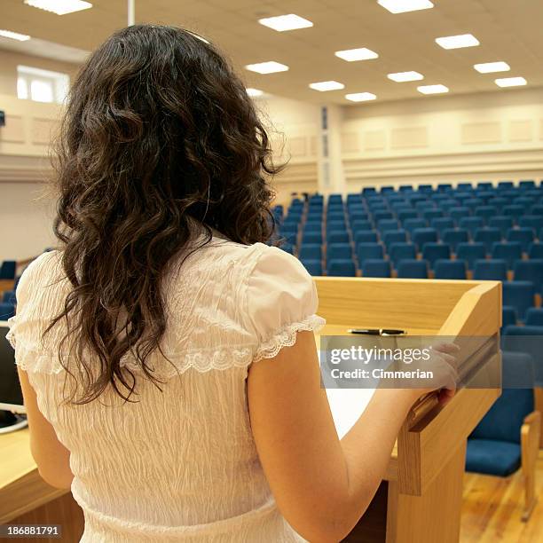 before the speech - large auditorium stock pictures, royalty-free photos & images