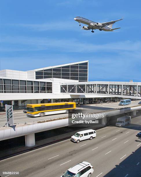 airport transportation - lax airport stock pictures, royalty-free photos & images