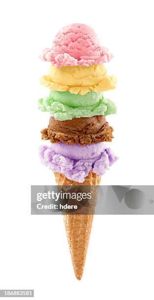 tower of ice cream - glasstrut bildbanksfoton och bilder
