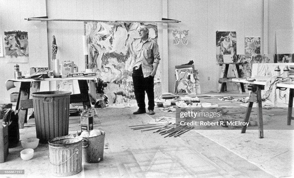 Willem De Kooning In His Long Island Studio