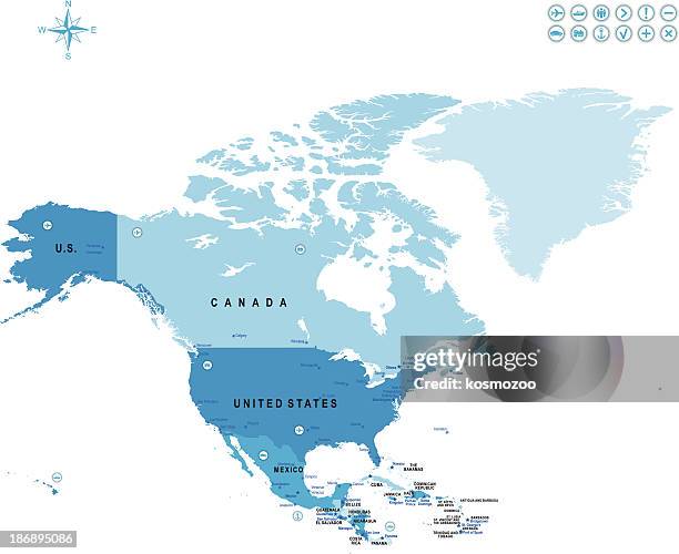 north america - barbados view stock illustrations