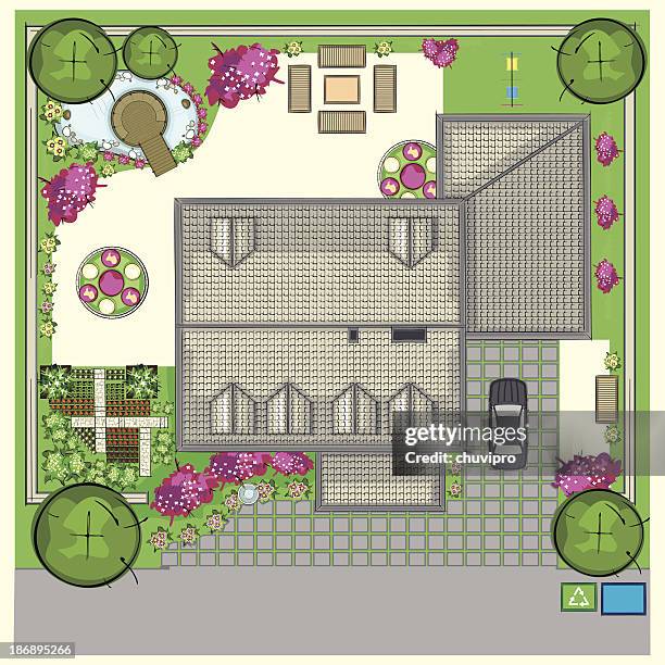 house plan - model home stock illustrations