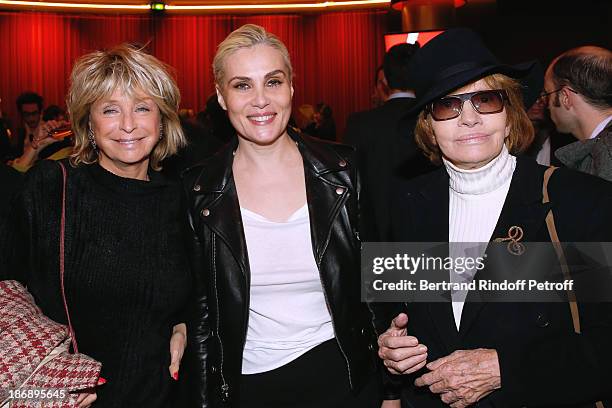 Director Daniele Thompson, actress Emmanuelle Seigner and Nadine Trintignant attend 'La Venus a La Fourrure - Venus in Fur' Premiere at Cinema...