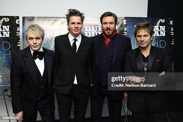 Nick Rhodes, John Taylor, Simon Le Bon and Roger Taylor of Duran Duran attend the "Duran Duran: Unstaged" premiere during the 6th Annual MoMA...