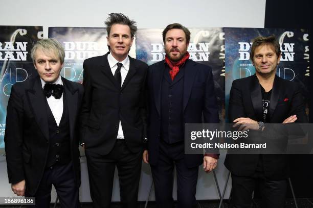 Nick Rhodes, John Taylor, Simon Le Bon and Roger Taylor of Duran Duran attend the "Duran Duran: Unstaged" premiere during the 6th Annual MoMA...