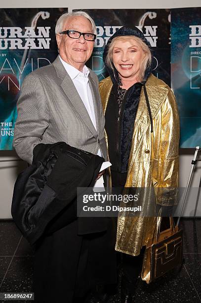 Debbie Harry and guest attend the "Duran Duran: Unstaged" premiere during the 6th Annual MoMA Contenders Series at Museum of Modern Art on November...