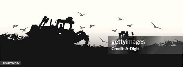 more garbage - garbage dump stock illustrations