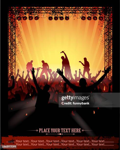 ilustraciones, imágenes clip art, dibujos animados e iconos de stock de cartel de concierto de rock - cartel de concierto