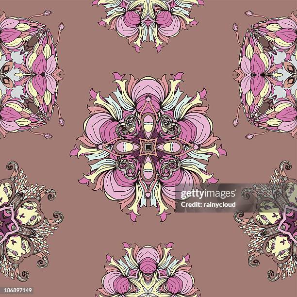 autumn cacao - star pattern stock illustrations