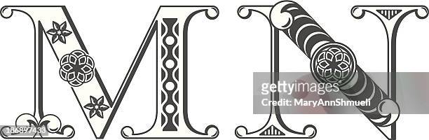 letters m, n - wide stock-grafiken, -clipart, -cartoons und -symbole