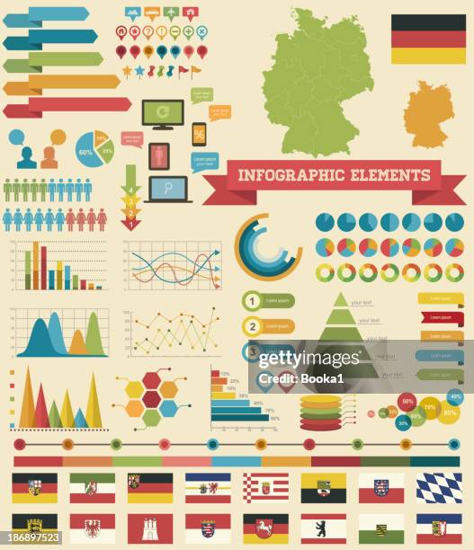 infografik-elemente-deutschland - saxony stock-grafiken, -clipart, -cartoons und -symbole