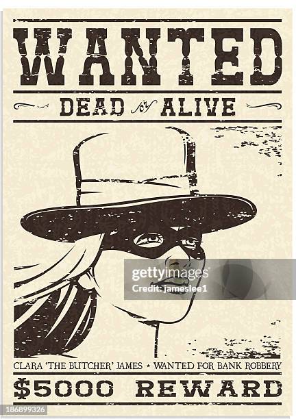 bildbanksillustrationer, clip art samt tecknat material och ikoner med wanted poster - efterlyst-affisch