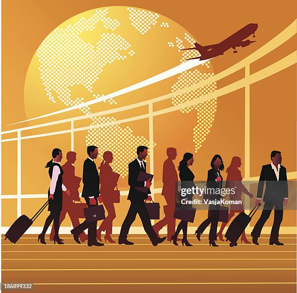 business and global travel - business travel stock illustrations