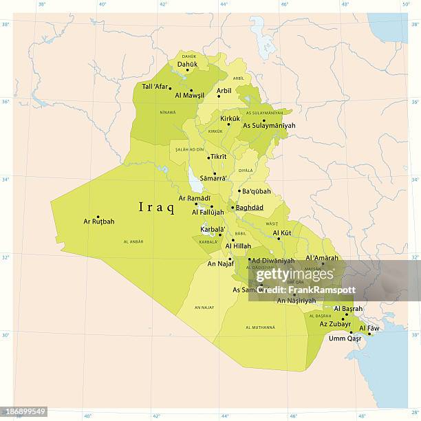 illustrazioni stock, clip art, cartoni animati e icone di tendenza di iraq mappa vettoriale - fiume tigri