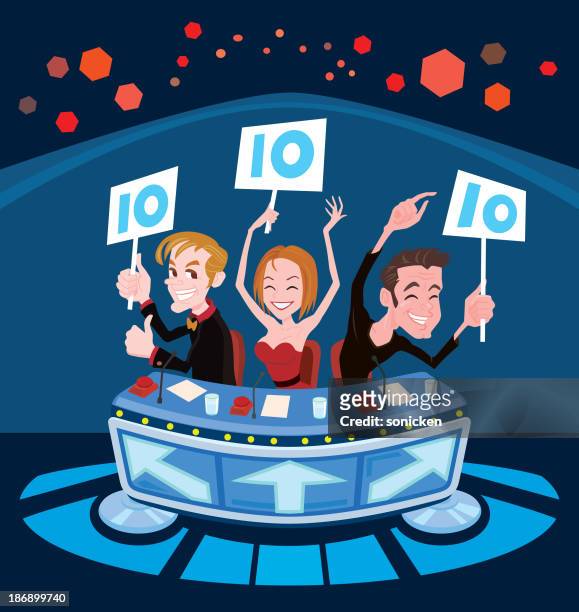 television show judges say yes - judges table stock illustrations