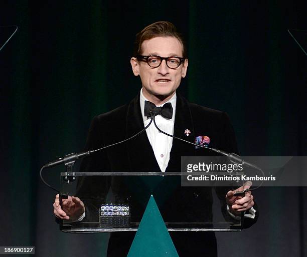 Hamish Bowles speaks at the 17th Annual Accessories Council ACE Awards At Cipriani 42nd Street on November 4, 2013 in New York City.