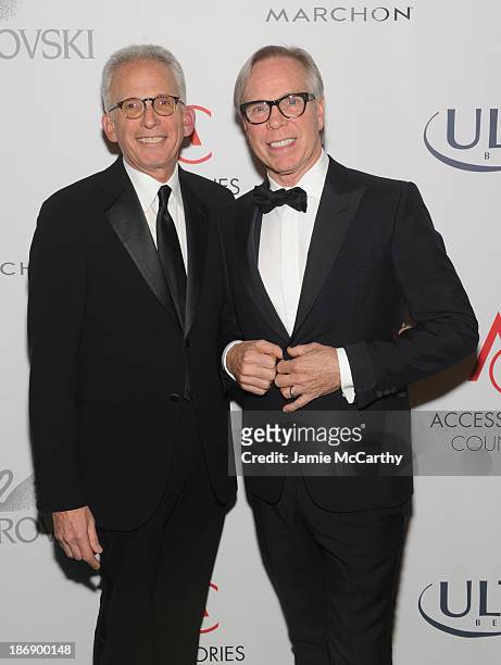 Larry Tarica, COO Frye Boots and designer Tommy Hilfiger attend the 17th Annual Accessories Council ACE Awards At Cipriani 42nd Street on November 4,...