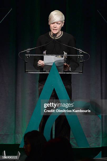 Style director of T Magazine Kate Lanphear speaks onstage at the 17th Annual Accessories Council ACE Awards At Cipriani 42nd Street on November 4,...