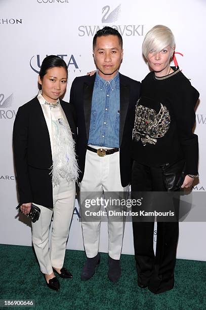 Wen Zhou, CEO of 3.1 Phillip Lim, designer Phillip Lim and style director of T Magazine Kate Lanphear attend the 17th Annual Accessories Council ACE...