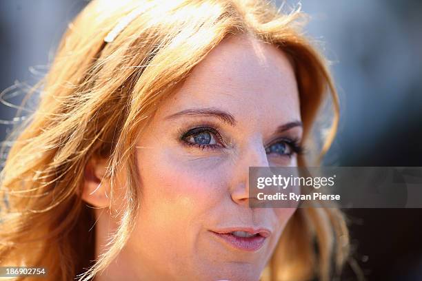 Geri Halliwell arrives during Melbourne Cup Day at Flemington Racecourse on November 5, 2013 in Melbourne, Australia.
